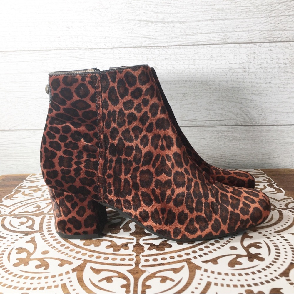Hudson London Garnett Velvet Leopard Boots